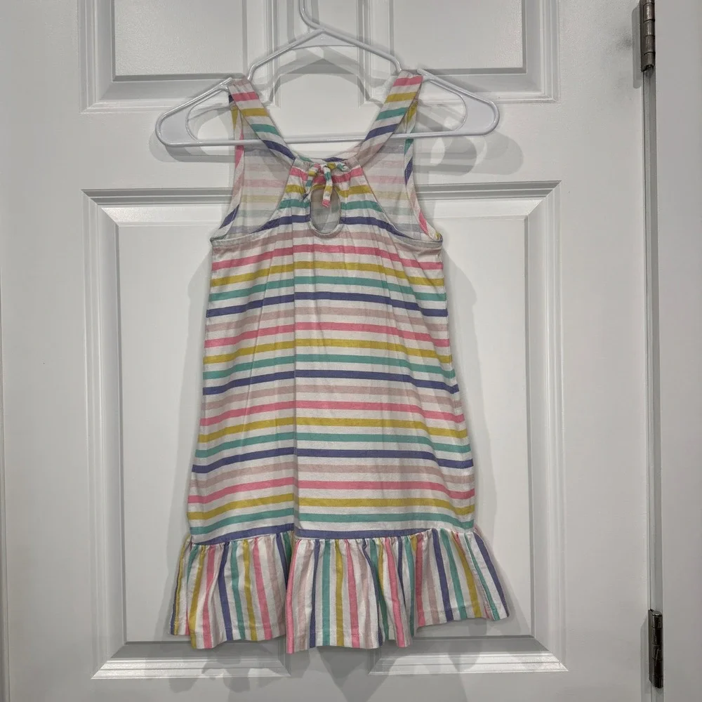 Tommy Bahama Kids‎ Girls Rainbow Stripe Ruffle Dress Size M 7/8 Summer